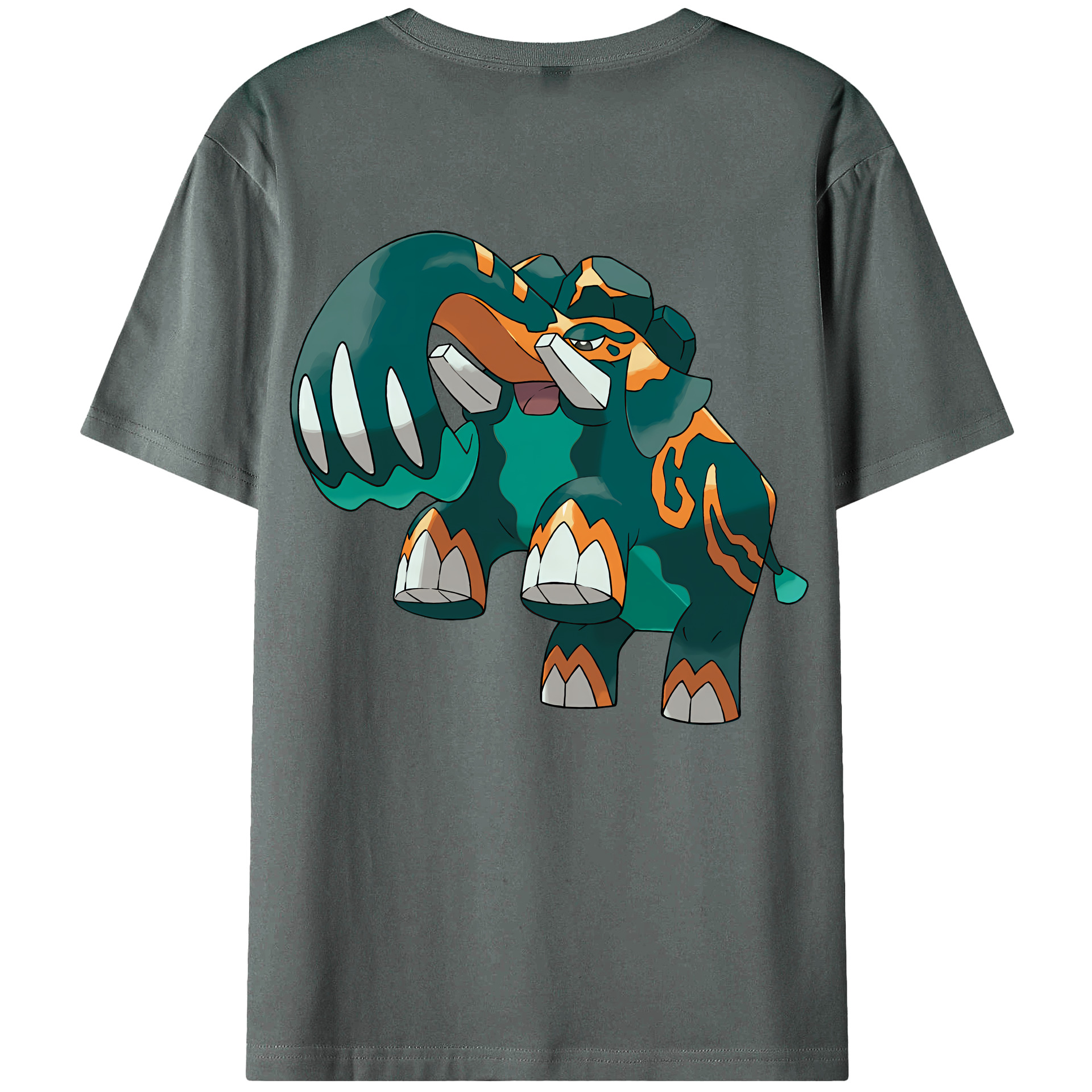 （画像用） ポケットモンスター Pokémon 綿100％ メンズ半袖Tシャツ（バックプリント） 通気性